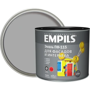 Эмаль ПФ-115 Empils PL глянцевая цвет серый 2.5 кг