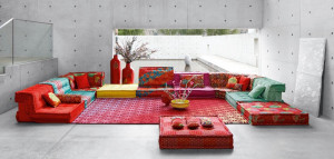 Угловой диван из ткани