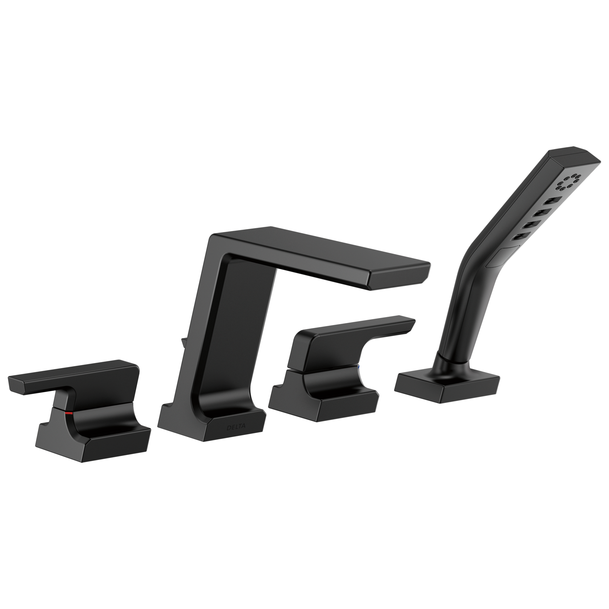 T4799-BL Римская ванна с ручным душем Delta Faucet Pivotal Матовый черный 