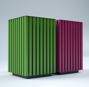 Стальные стойки для мусора на открытом воздухе