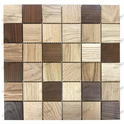 Мозаика и 3D панели из дерева Tarsi Матрица 1bm2 Дуб Селект с брашью (Текстурированная) 280х280 мм 1401100081