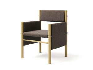 Мягкий стул из нержавеющей стали с подлокотниками