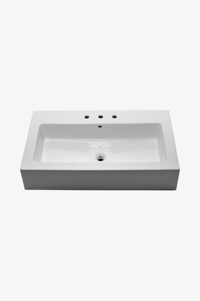 LRCL82 Larsen Rectangular Porcelain Lavatory Sink 39 9/16" x 18 1/2" x 6" Waterworks