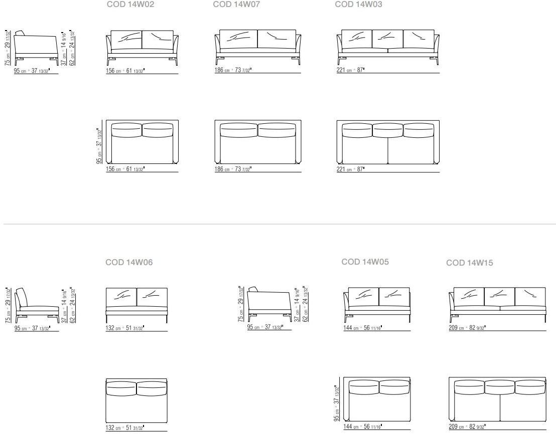 Flexform 3-х местный тканевый диван Feel good sun-id-1431715 - Вид №2