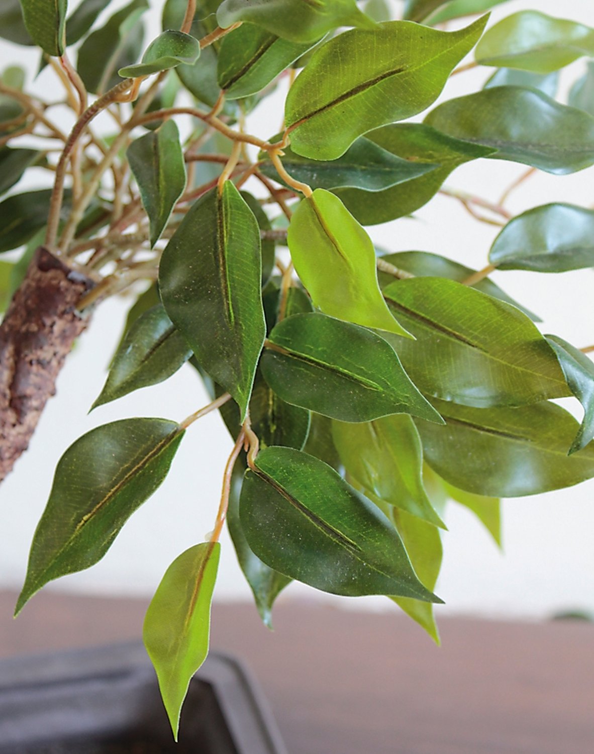 5438 883 a3 Искусственный фикус бонсай, горшечный, 884 листа, 90 см, зеленый H-andreas 