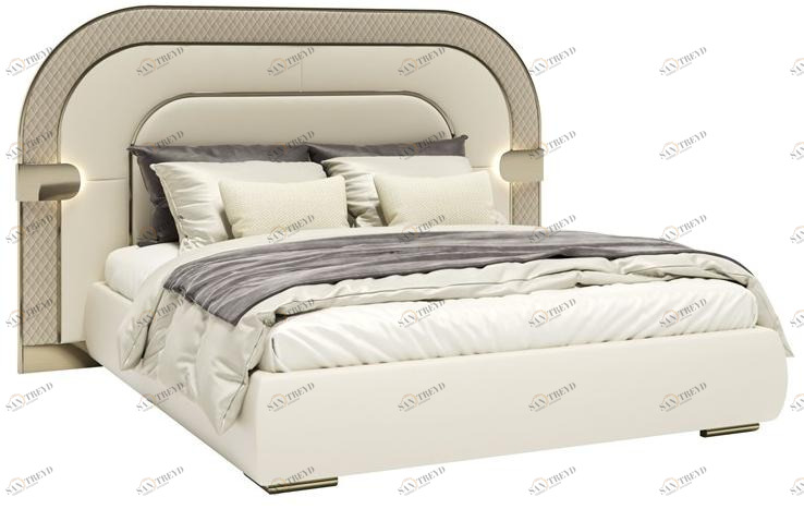 Capital Collection Мягкая двуспальная кровать со встроенной подсветкой Eden sun-id-1368503