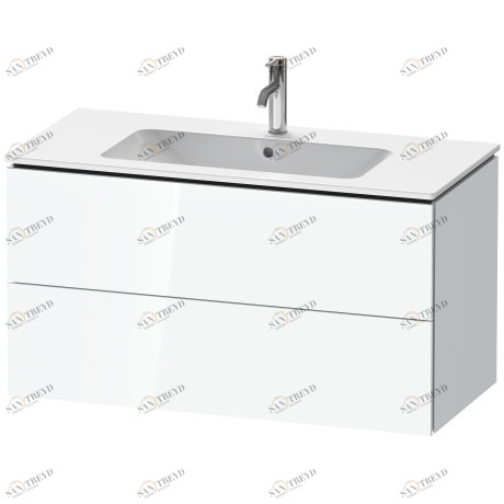 LC624208585 Тумбочка подвесная L-Cube #LC6242 1020 x 481 мм Белый глянцевый лак Duravit