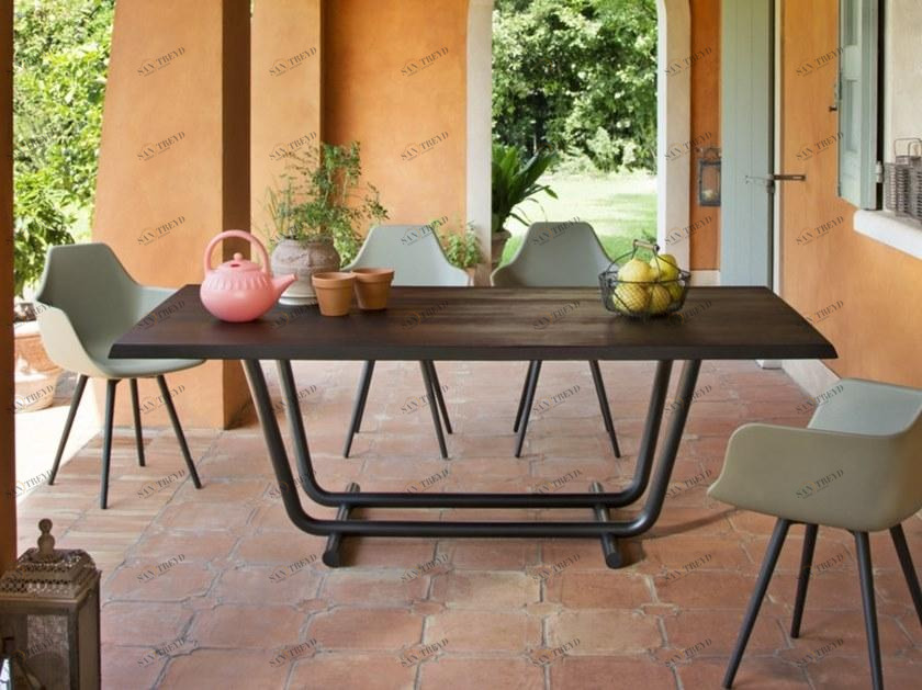 ALMA DESIGN Стол из стали и дерева Paloalto sun-id-1488743