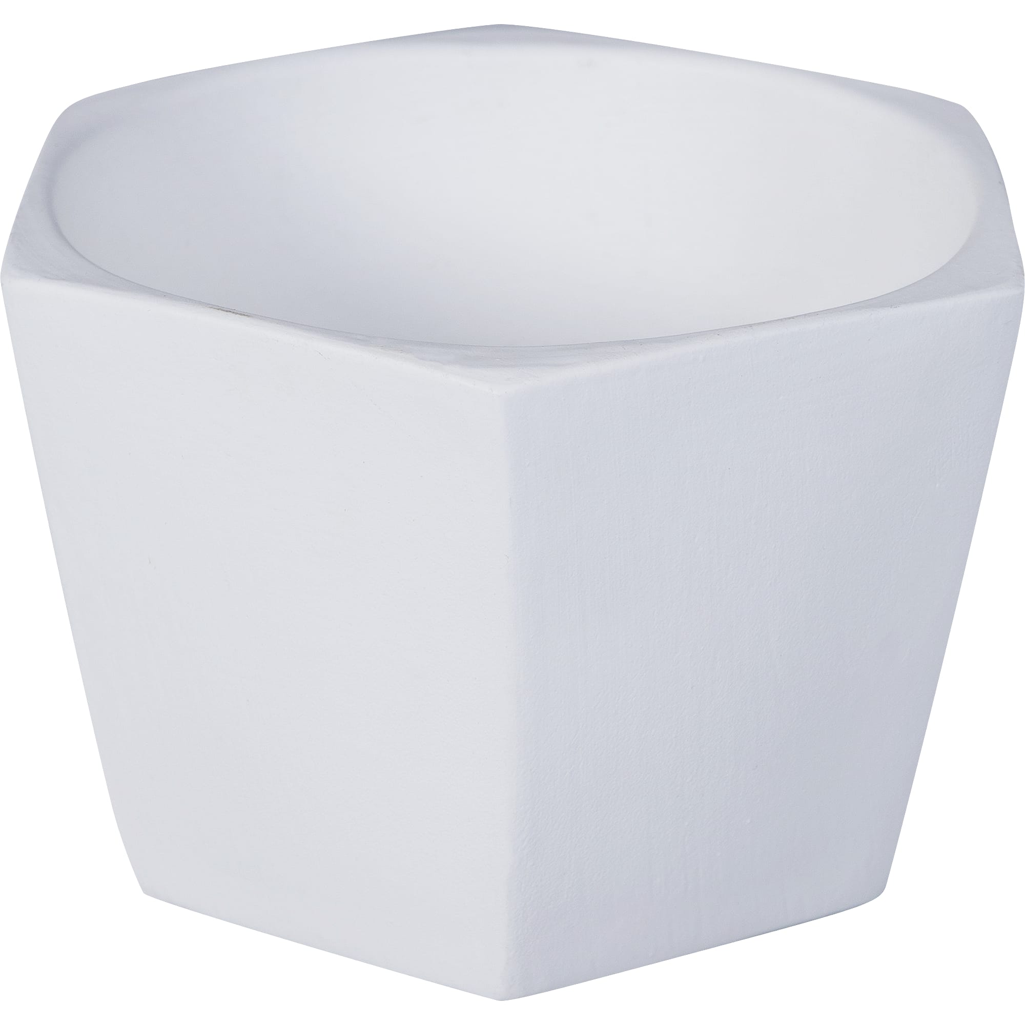 18876035 Кашпо ø14 h9 см v0.75 л керамика белый Эджес Santreyd  - Вид №1