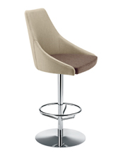 Kontea 310 Поворотный табурет с центральной стальной рамой. Мягкое сиденье и спинка. Et al. Kontea