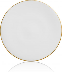 10640234 Mix&Match Тарелка закусочная Mix&Match Синергия. Золотой кант 23см, фарфор Фарфор костяной