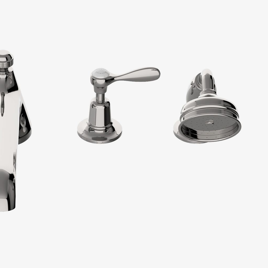 EATF02 Скрытый низкопрофильный наполнитель для ванн Easton Classic с ручным душем с рычажными ручками Waterworks  - Вид №1