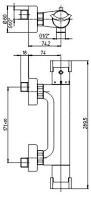 Paini Morgana 73PW511TH смеситель для душа - Вид №1