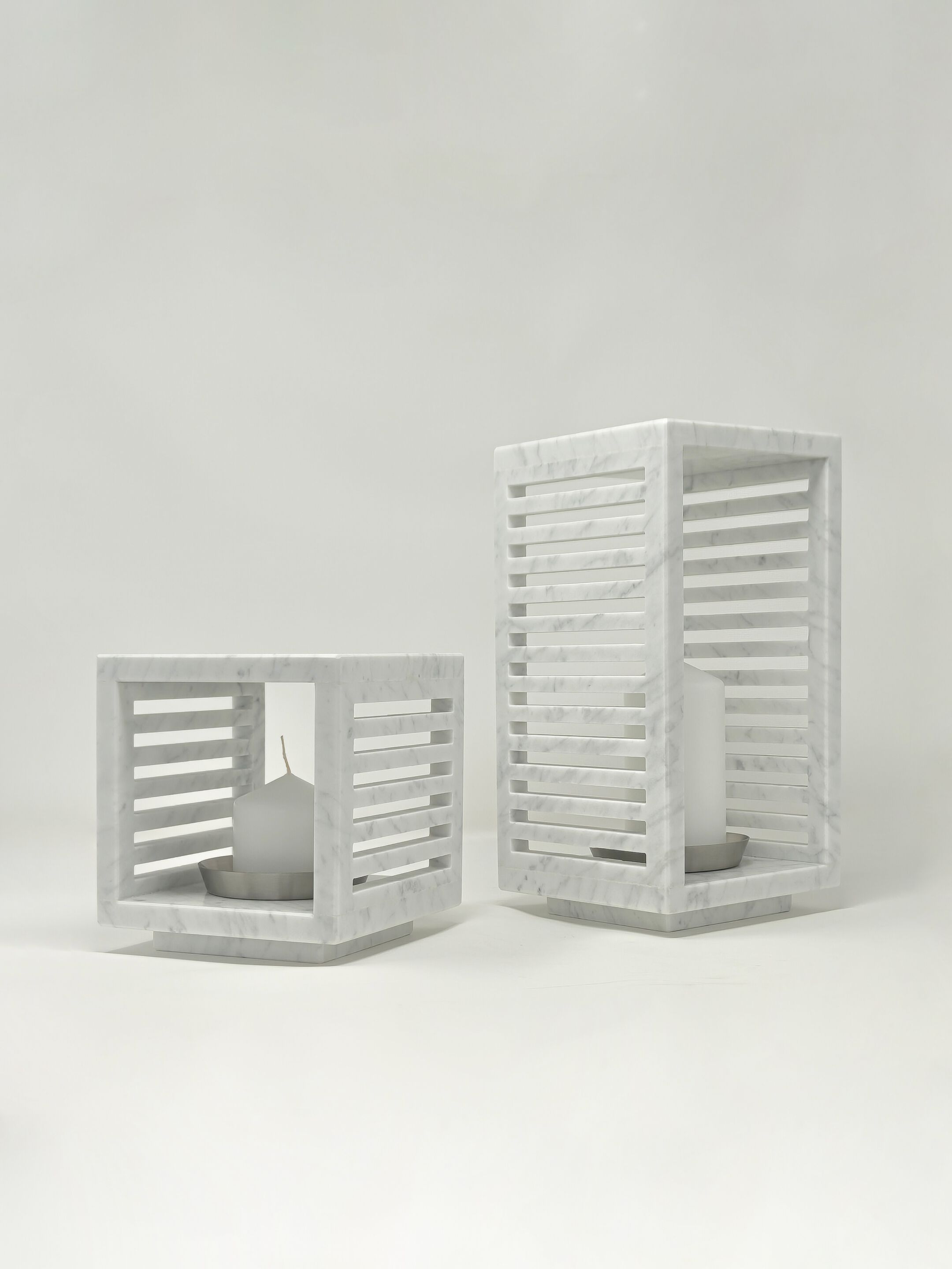 Каррарский мраморный подсвечник / фонарь Pistore Marmi Bruna Rapisarda Design X Pistore Marmi ARCH-00016038 - Вид №3