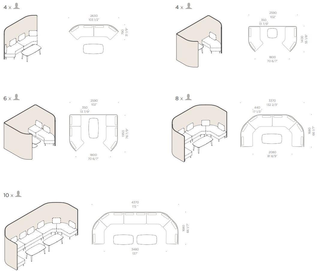 Martex Акустическая офисная кабина из ткани для встреч Nucleo sun-id-1513705 - Вид №10