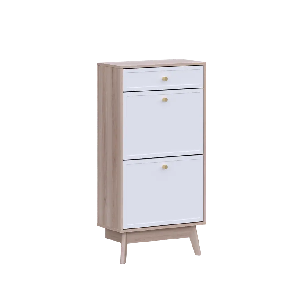 Обувница KONSENSA Лион Амьен 60x120x30 см 1 секция ЛДСП цвет белый/коричневый STLM-2065561 - Вид №7