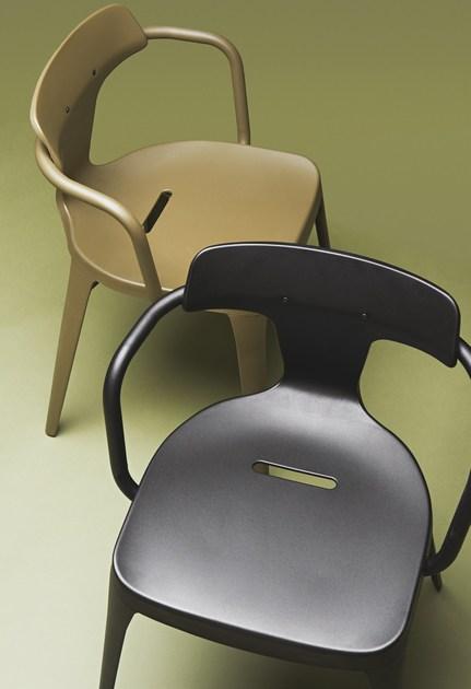 Tolix Штабелируемый стул из нержавеющей стали с подлокотниками sun-id-1450628 - Вид №5