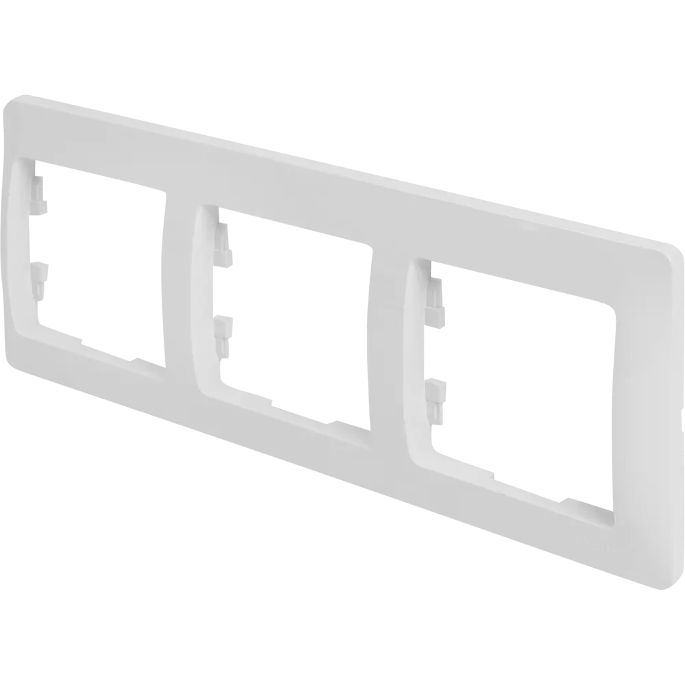 Рамка для розеток и выключателей Systeme Electric Glossa 3 поста тройная цвет молочный 84693676 STLM-2040235 - Вид №1