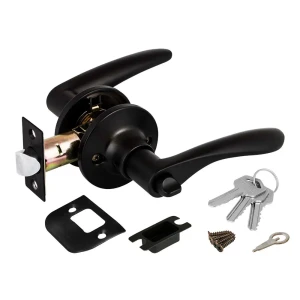 Ручка-защелка Fuaro 620/BL BL-E с ключами и фиксатором, цвет черный