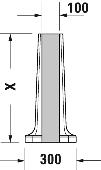 0857900000 Пьедестал для раковины овальная Duravit 1930 Series - Вид №3