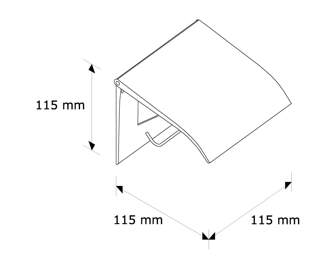 U1MS Держатель рулона туалетной бумаги металлический, MATTE STEEL Merida  - Вид №1