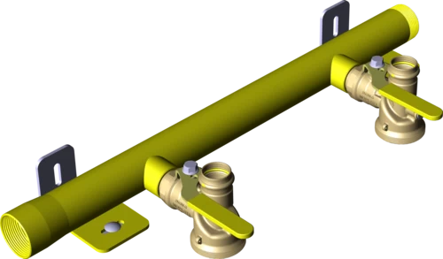 618 162 Модель G2345S Трубопроводные системы  Газовая арматура  Коллекторы  Однотрубные газовые счетчики Santreyd  - Вид №3
