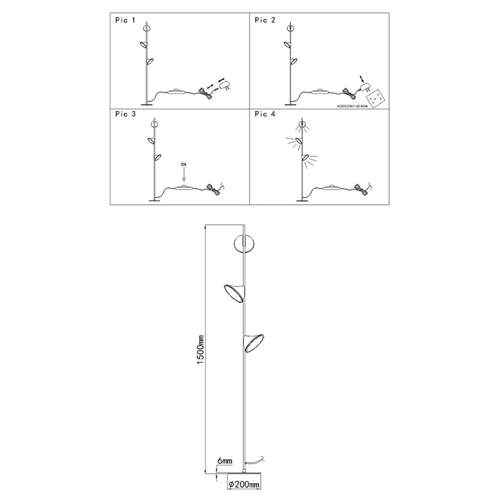 Торшер светодиодный «Arma», тёплый белый свет, цвет белый LAMPLANDIA STLM-2117385 - Вид №2