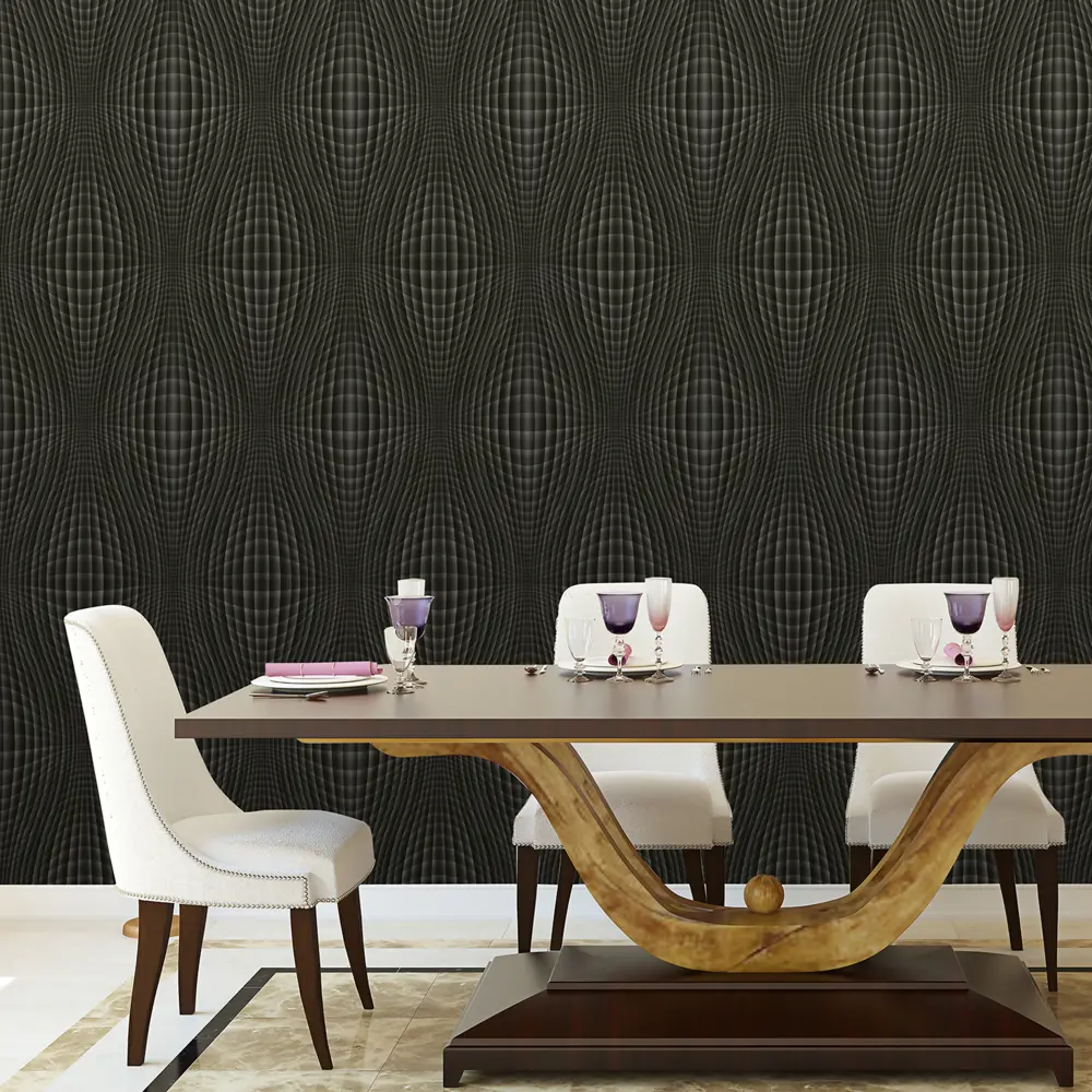 Обои флизелиновые Euro Decor Atmosphere чёрные 1.06 м 1139-05 82142258 STLM-2085474 - Вид №2