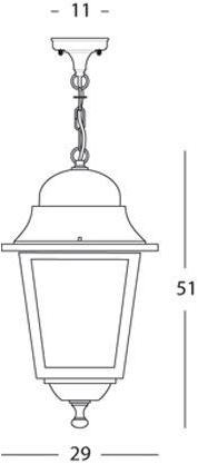 SOVIL Подвесной светильник для улицы в классическом стиле из алюминия Mito 984 - Вид №2