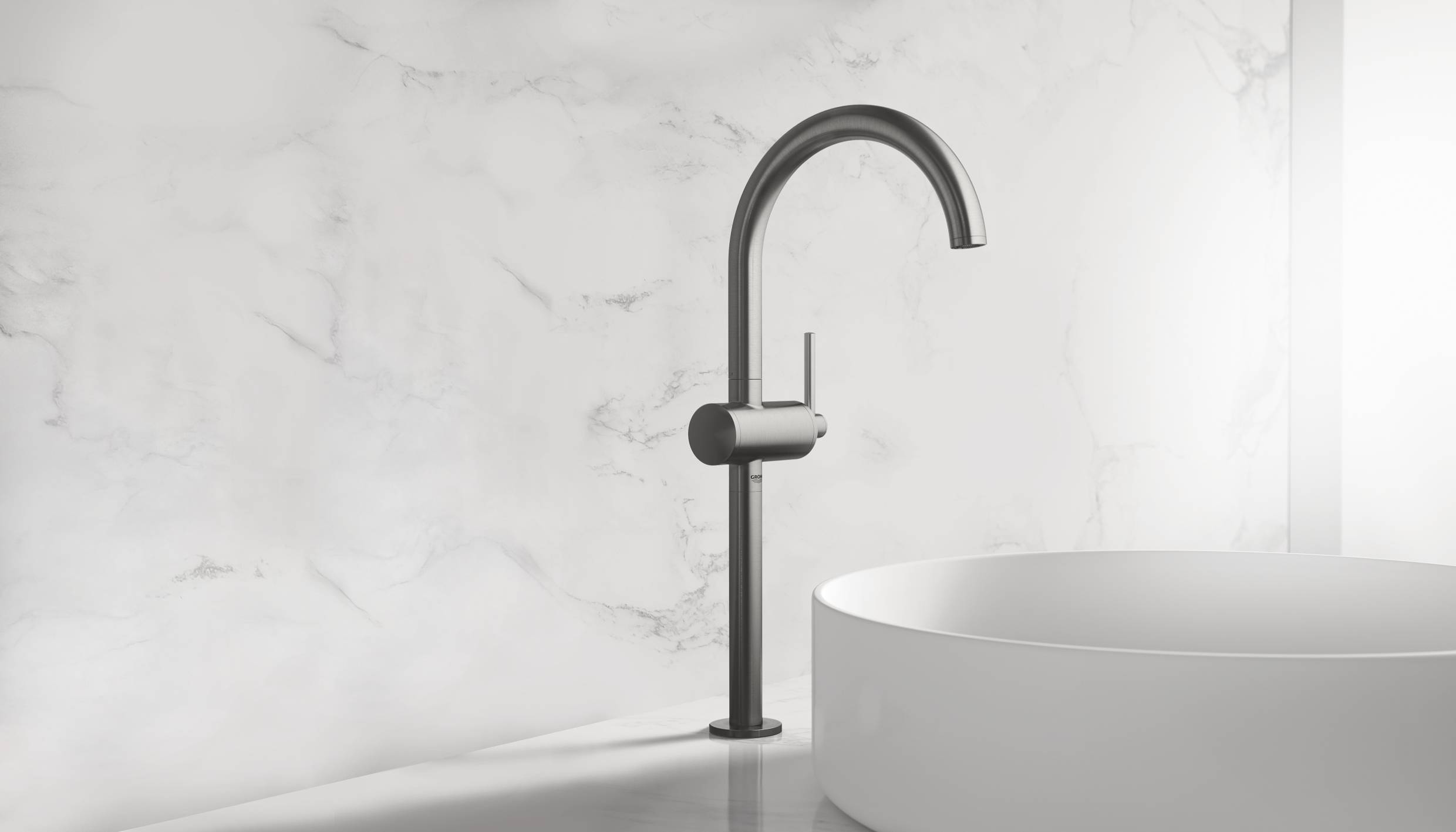Смеситель для раковины GROHE Atrio New, свободностоящий, темный графит (32647AL3) - Вид №4