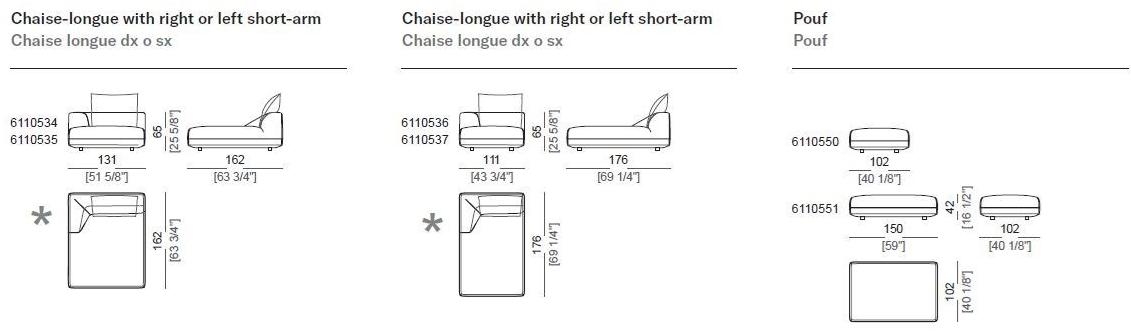 Arketipo 3-х местный модульный диван из ткани Starman sun-id-1453955 - Вид №7
