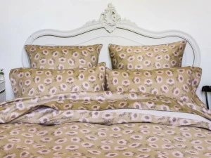 Alexandre Turpault Кровать из хлопка с рисунком и цветочными мотивами Opium