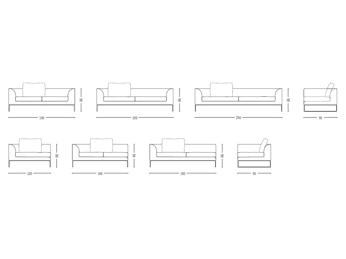 Секционный диван для контрактной ткани COR Mell Lounge ARCH-00042655 - Вид №9