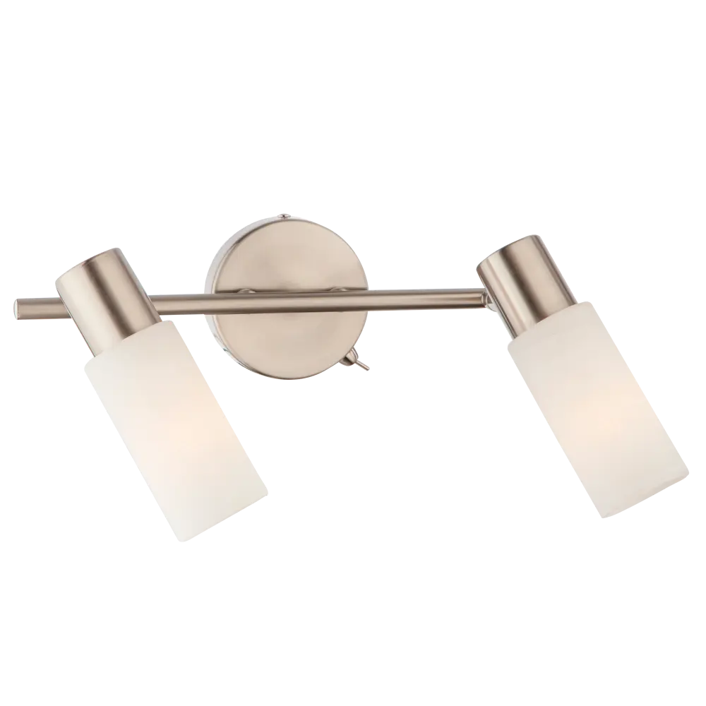 Спот поворотный Eurosvet 20043/2, 5 м², 2 лампы, цвет сатин-никель 88281160 STLM-2144955 