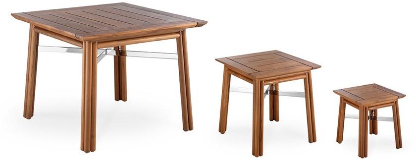 Braid Квадратный деревянный столик для сада Maxim 100.007/.008/.009 - Вид №1