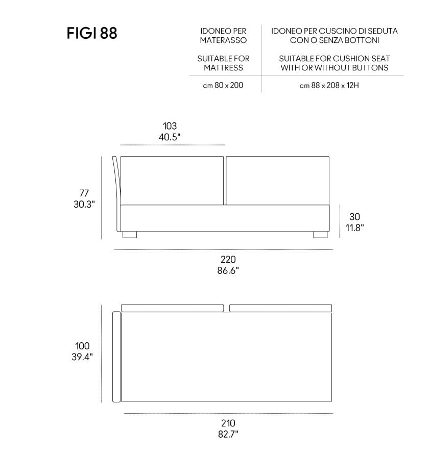 Одноместный диван-кровать из ткани Casamania & Horm Фиджи ARCH-00070581 - Вид №8
