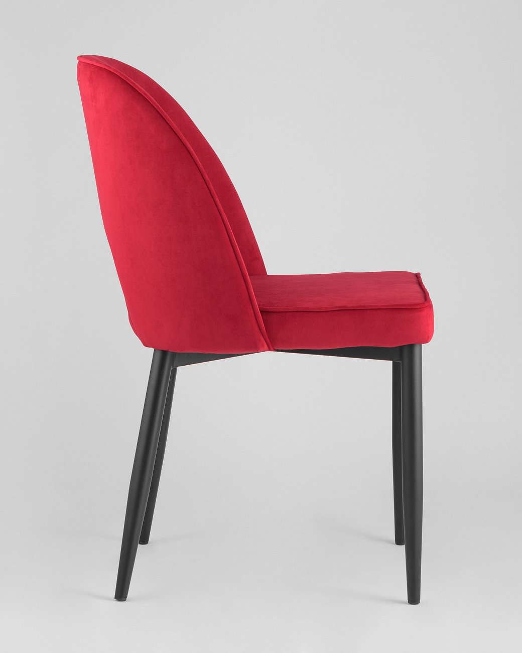 Стул со спинкой красный с черными металлическими ножками "Молли" STOOL GROUP ДИЗАЙНЕРСКИЕ 00-3881922 Красный  - Вид №2