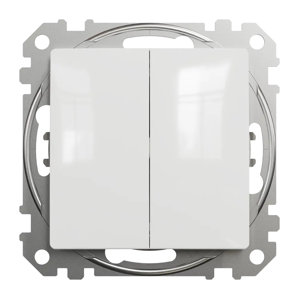 Выключатель встраиваемый Systeme Electric Sedna Design 2 клавиши, цвет белый 84830249 STLM-2131750 Sedna Design Elements