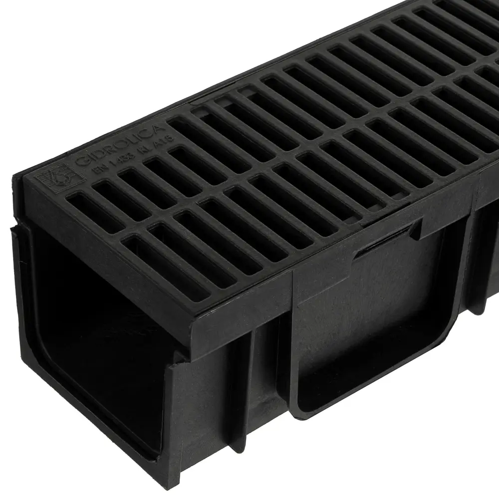 Лоток пластиковый с пластиковой решёткой 1000х115х95 мм GIDROLICA STLM-2103200 - Вид №1