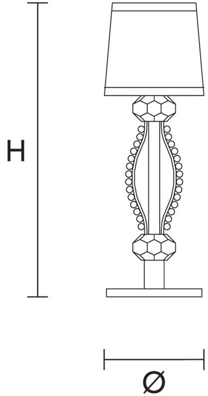 Masiero Настольная лампа из металла с кристаллами Noblesse sun-id-1477085 - Вид №2