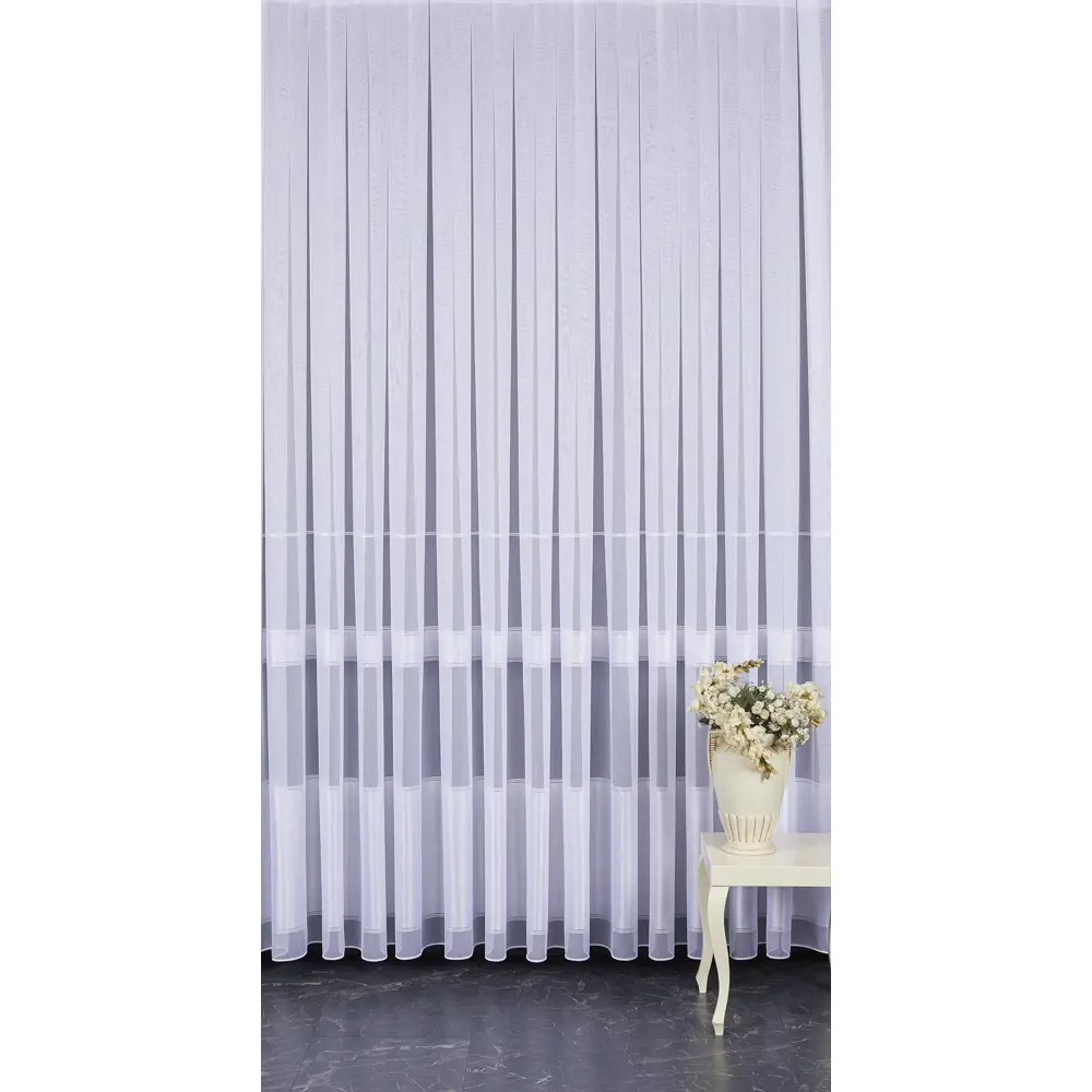 ELIT HOME Тюль сетчатый с полосками для элегантного оформления окон 89401665 STLM-1567629