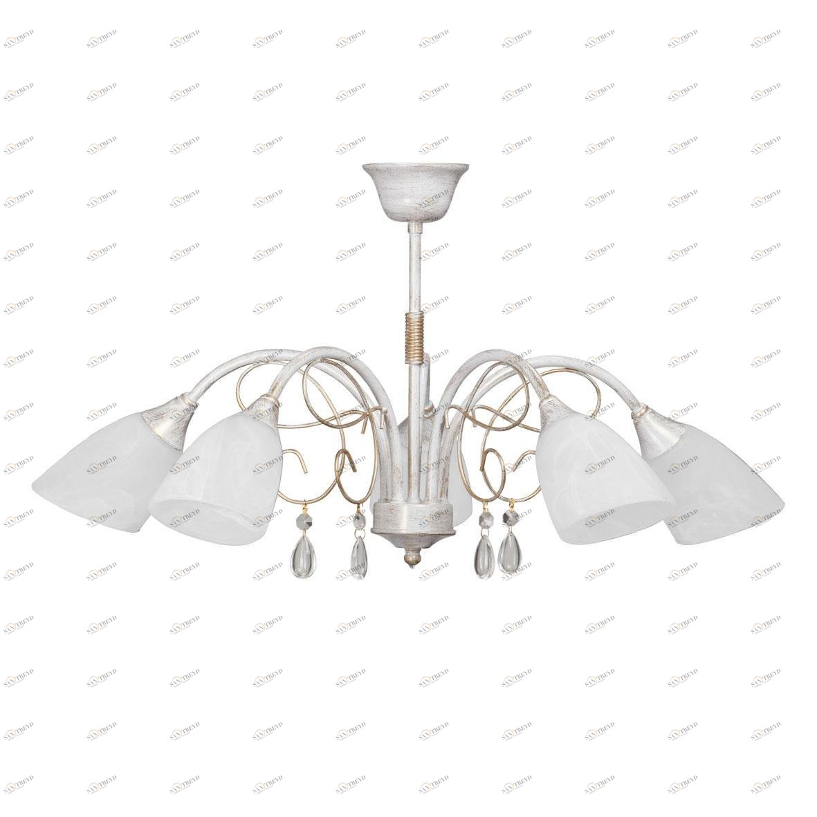 Потолочная люстра Vitaluce V3611/5 белая VITALUCE ДИЗАЙНЕРСКИЕ 194767 Белый 