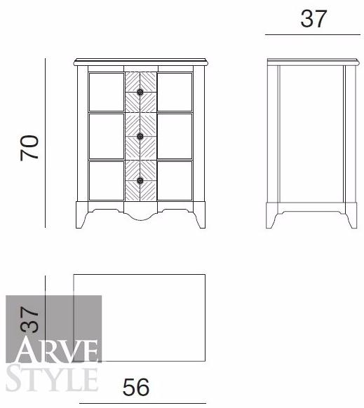 Arvestyle Прямоугольная тумбочка с ящиками Salieri sun-id-1472075 - Вид №5