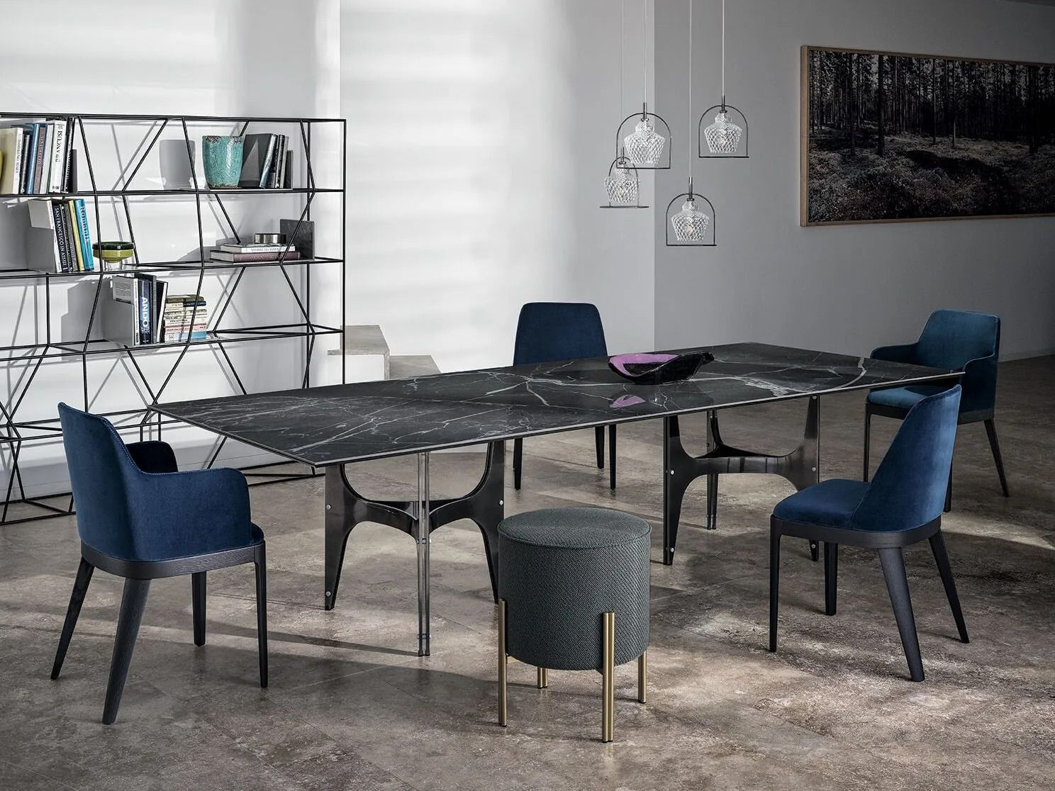 Обеденный стол из нержавеющей стали и SuperMarmo Bontempi Casa UNIVERSE XXL ARCH-00035322 - Вид №3