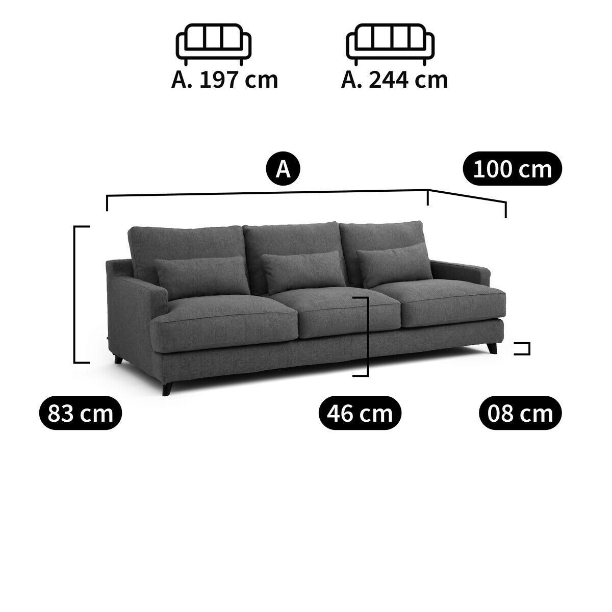 Ткань раскладной диван-кровать AMPM Alwine ARCH-00052029 - Вид №4