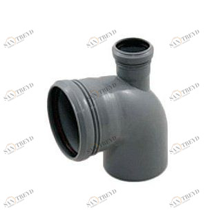 Отвод с патрубком фронт 87 SINIKON ПП D110х50 мм Стандарт 551001R