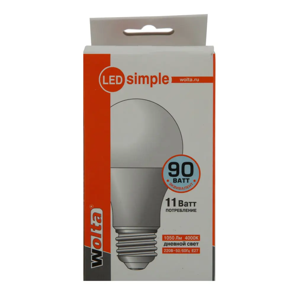 Лампа светодиодная Wolta simple груша E27 11/12 Вт 1050 Лм свет дневной STLM-2082191 - Вид №2