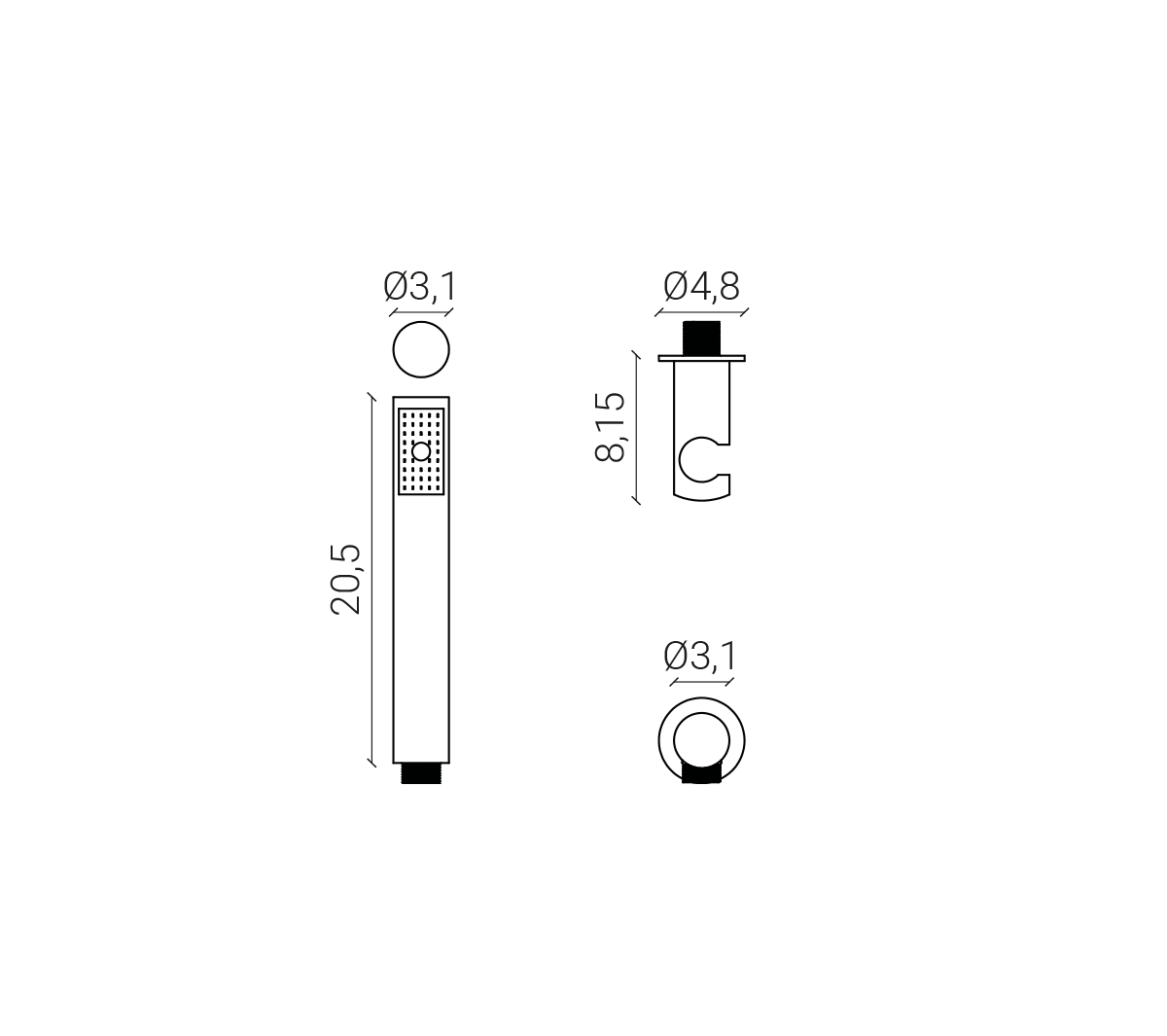 Ex.T SD SLEEK Душевой набор EXSDSLNE - Вид №1