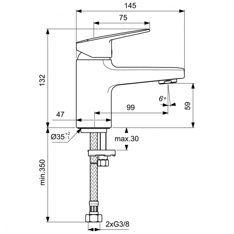 BD200AA Смеситель для раковины Ideal Standard CERAPLAN  - Вид №6