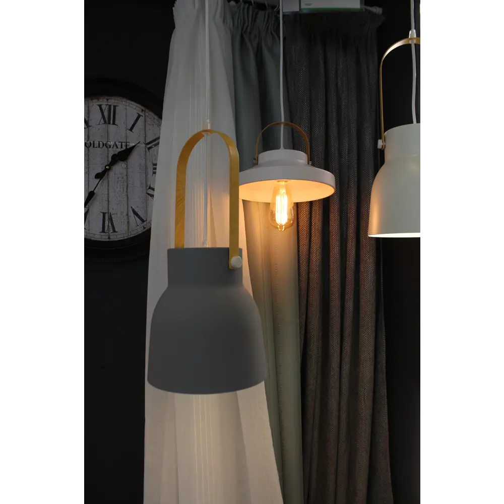 Подвесной светильник Toplight Wendi, 1 лампа, 7 м², цвет синий/дерево 82672377 STLM-2118213  - Вид №9